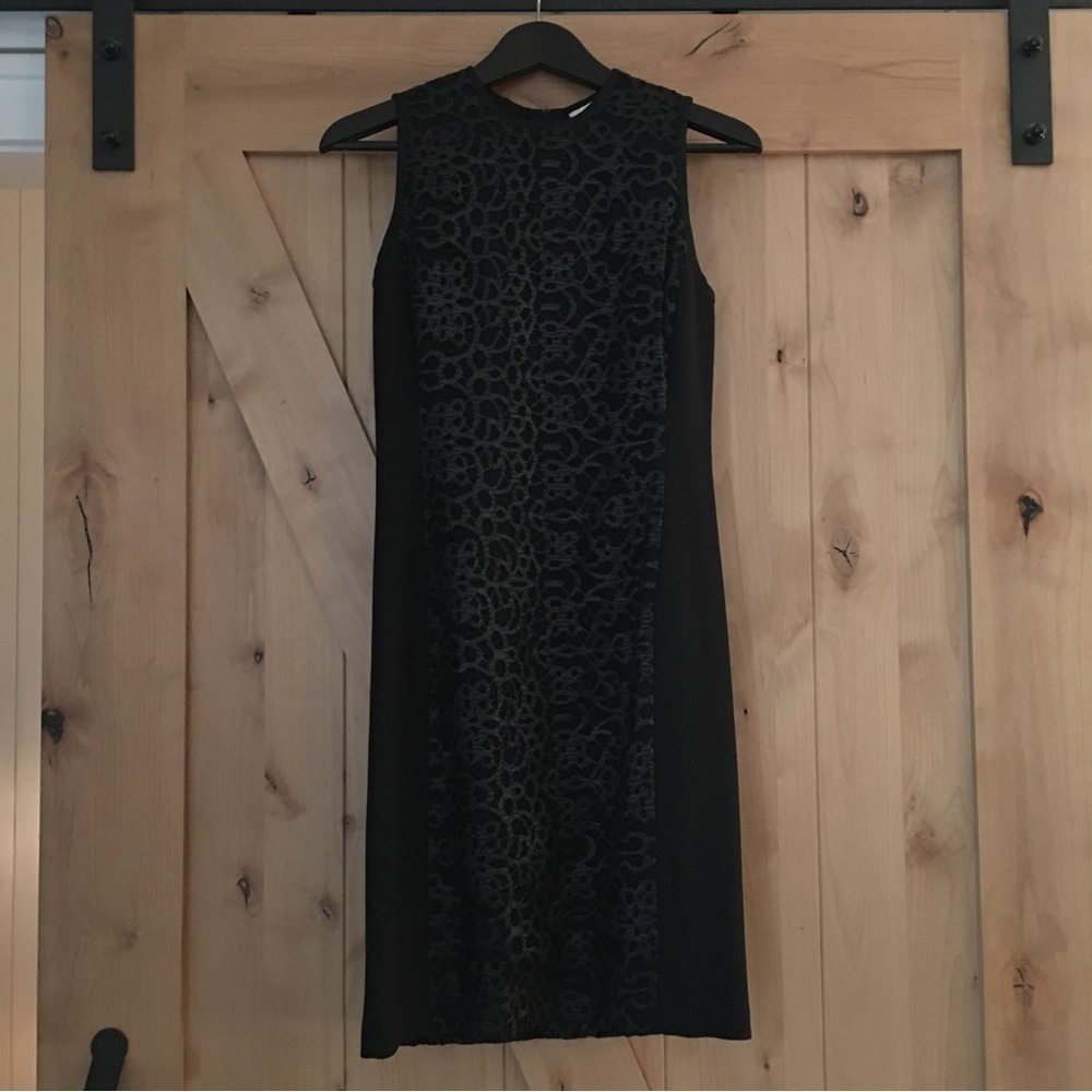 A.L.C. Wool Silk Blend Sleeveless Sheath Dress Black Size 6